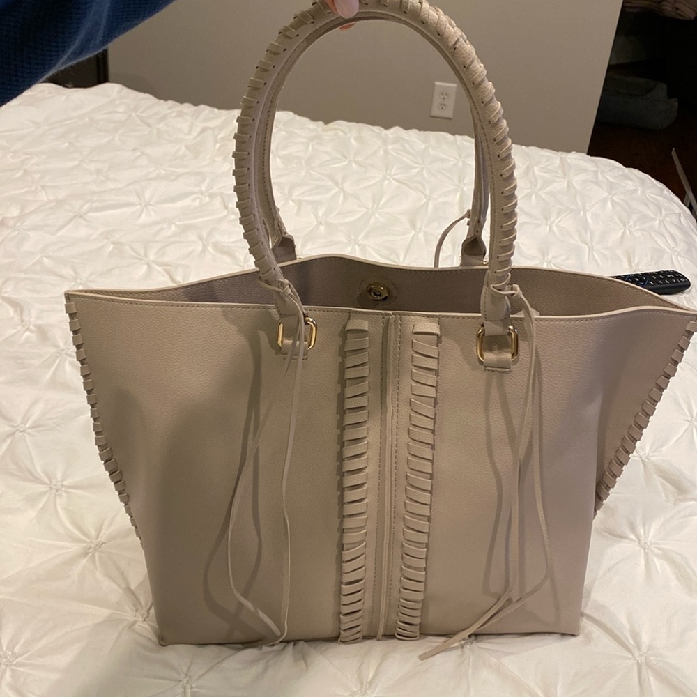 Lionel Boho Gray Faux Leather Purse